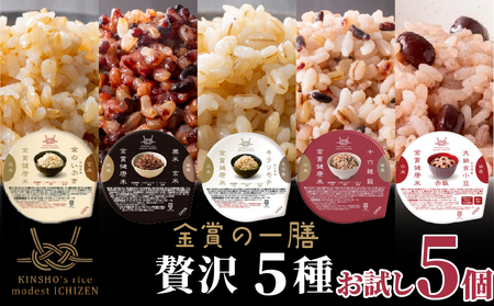 【 ご飯パック 】 金賞 健康米 食べ比べ 贅沢 5種セット 120g×5個入り