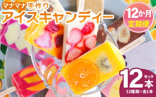アイス 【12回定期便】手作りアイスキャンデー 12本セット Wys-0033