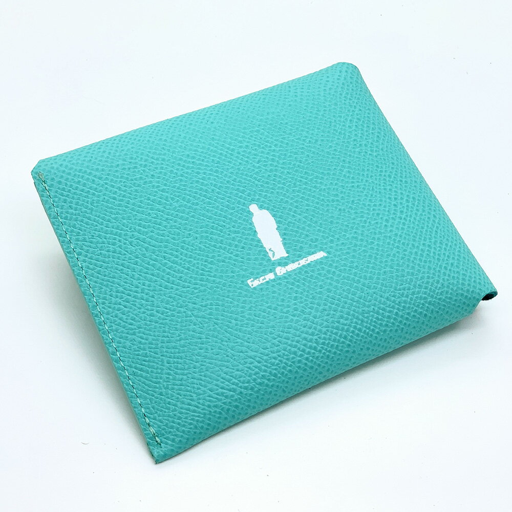 【ふるさと納税】渋沢栄一翁 コンパクト財布 1点 Tブルー 青 W110×H90×D20mm 牛革 レザー カード 札入れ コイン 小銭入れ 財布 ウォレット 東京都 北区 送料無料