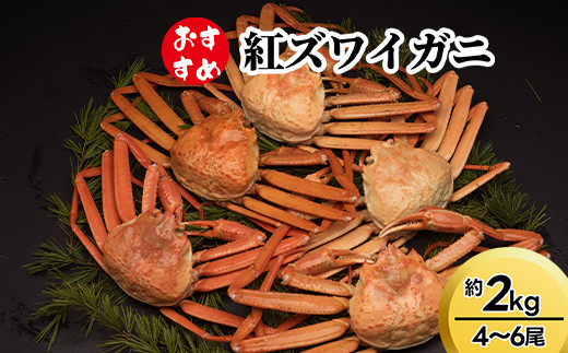 【おすすめ】紅ズワイガニ約2kg（4～6尾）｜ずわい蟹 ずわいガニ ズワイガニ 紅ズワイガニ 紅ずわいがに カニ 蟹 かに かにしゃぶ カニしゃぶ 蟹しゃぶ かに鍋 カニ鍋 蟹鍋 かに味噌 カニ味噌 かにみそ 魚貝類 魚介類 ボイル 国産 富山 富山湾 北陸  富山カニ 北陸カニ 富山かに 北陸かに 富山蟹 北陸蟹 ※離島への配送不可 ※2026年9月～発送