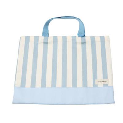 ふるさと納税 養老町 日本製 人気レッスンバッグ ブルー×ボールドストライプ