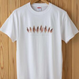 世界で唯一!着る山菜!!【みょうがTシャツ・ホワイト】 半袖 ファッション メンズ レディース 洋服 新潟  Lサイズ