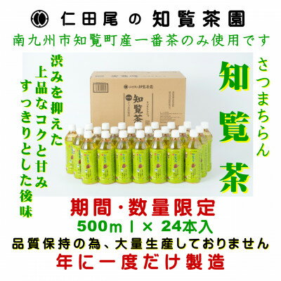 【ふるさと納税】【令和8年産 新茶予約】知覧茶園のオリジナルペットボトル24本入【1720582】