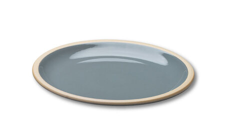 【美濃焼】 %porcelains plate L グロス 2点セット クリア＆グロスグレイ 【丸朝製陶所】食器 皿 プレート [TCK010]