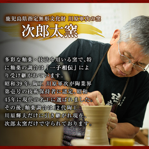 a036 コーヒー碗2客セット！鹿児島県の無形文化財の伝統的窯元が作る伝統工芸品！珈琲カップペアセット 【次郎太窯】