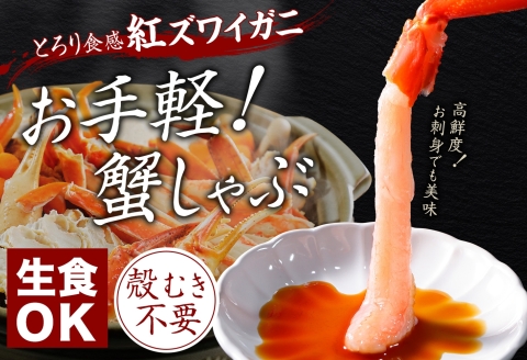 3423. 無地熨斗 紅ズワイ 蟹しゃぶ ビードロ 500g ホタテ 300g 紅ずわい ズワイガニ ずわいがに 蟹 カニ ほたて 帆立 貝 のし 名入れ不可 送料無料 北海道 弟子屈町