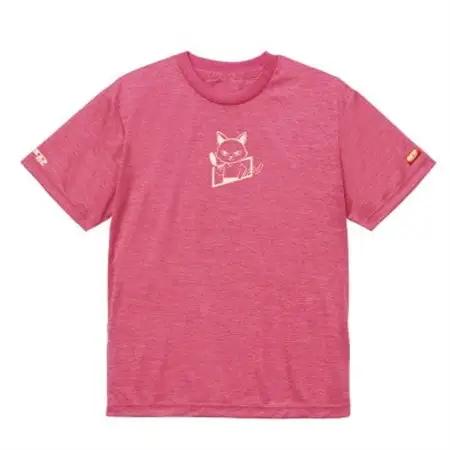 JTTA公認　卓球ユニフォーム【男女兼用(ドライ):Sサイズ】ねこ　ピンク_装飾品・工芸品  洋服 _【1514363】
