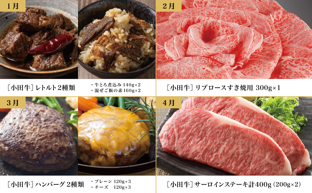 【全12回】プレミアムブランド「小田牛」定期便［～宴～］ 鹿児島県産 黒毛和牛 ステーキ すき焼き 焼肉 焼き肉 BBQ ハンバーグ 餃子 ぎょうざ 焼売 しゅうまい レトルト カレー パスタソース 牛トロ煮込み コンビーフ ローストビーフ 常温 冷凍 小田畜産 南さつま市
