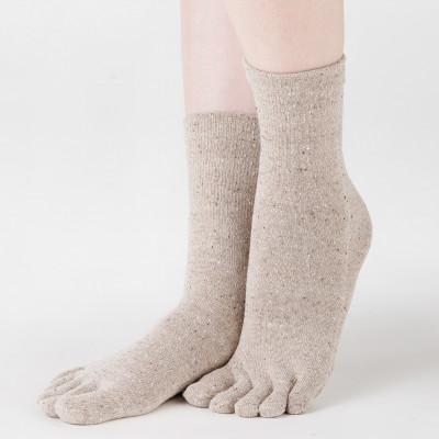 ふるさと納税 泉大津市 天然の美容繊維　シルク混5本指ソックス　2組　フリーサイズ　ベージュ　H-SO1200X2