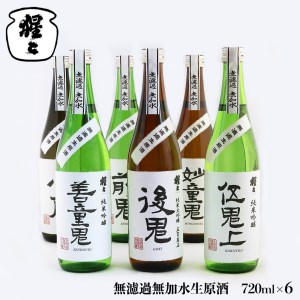 日本酒 無濾過無加水生原酒 720ml×6種 [BRAM007]