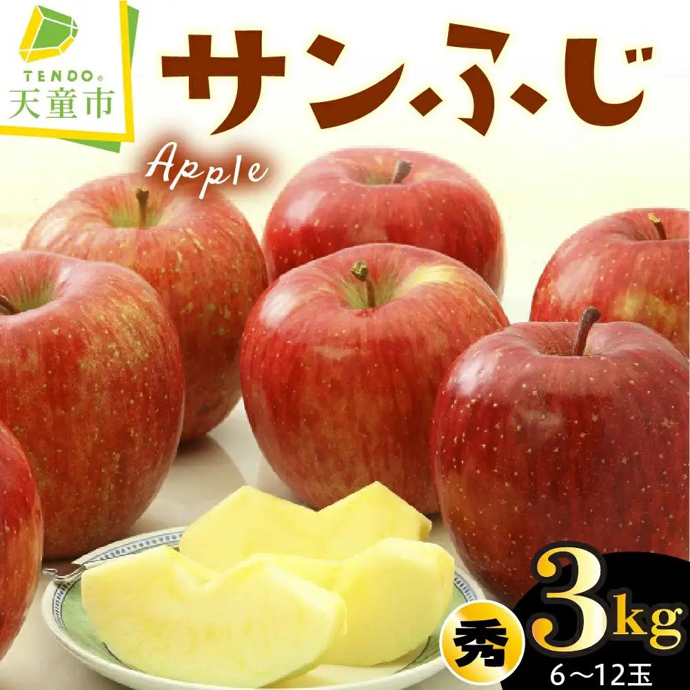 りんご ( サンふじ ) 3kg フルーツ 果物 山形
