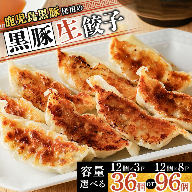 【ふるさと納税】＜選べる＞ 鹿児島黒豚使用 の 黒豚生餃子 36個 or 96個 餃子 ぎょうざ ギョウザ ギョーザ 生餃子 豚 肉 黒豚 国産 野菜 焼き餃子 水餃子 中華 点心 冷凍 惣菜 おかず おいしい 末永商店 LR ふるさと納税 鹿児島 おすすめ ランキング プレゼント ギフト