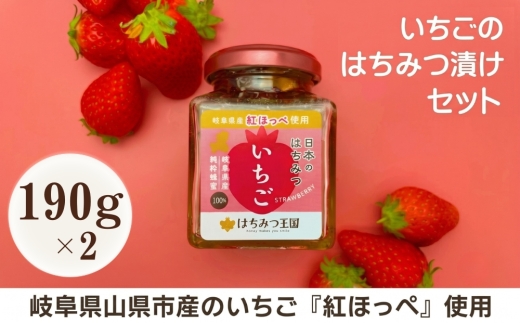 岐阜県産いちごはちみつ漬けセット　190g×2瓶 [No.426] ／ ハチミツ 紅ほっぺ 蜂蜜漬け ドライいちご 岐阜県
