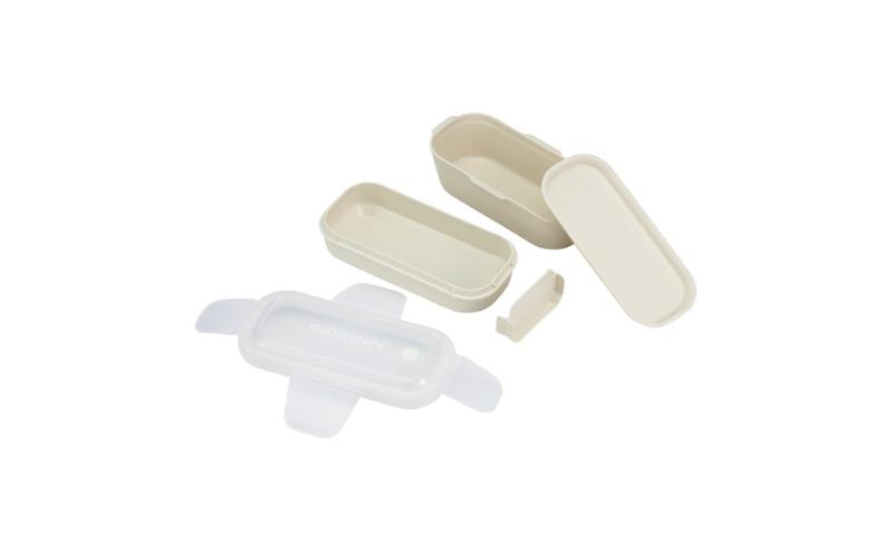 ホームコーディ　ふんわり盛れるシンプルランチボックス2段　ピンク イオンリテール 日用品