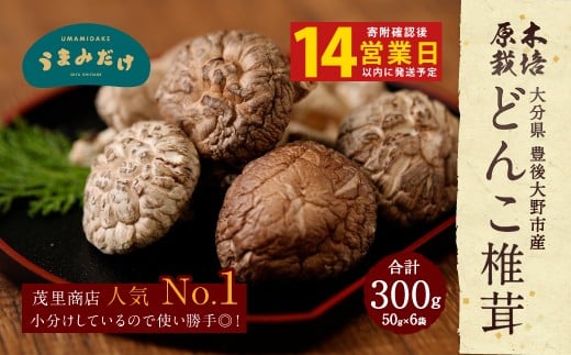 どんこ椎茸 小袋セット  300g（50g×6袋）うまみだけ