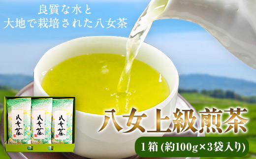 
八女上級煎茶 1箱 約100g×3袋入り 福岡県 鞍手郡 小竹町《30日以内に出荷予定(土日祝除く)》 送料無料
