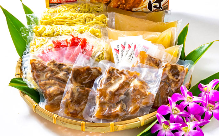 そば家鶴小 (ちるぐゎー) ソーキそば 4食セット 沖縄そば おきなわそば お土産 取り寄せグルメ おすすめ 沖縄市 / 株式会社キャプテンズフード [BCCG002]