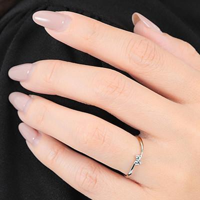 ふるさと納税 富士川町 0.05CT 細身　ウェーブダイヤモンドリング　PT950ハードプラチナ　R953DI-P2 #11 |  | 03