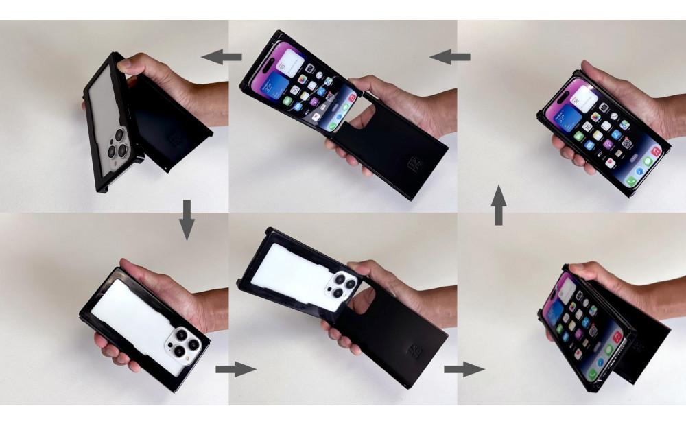 Trick Cover for iPhone15Pro アルミ【黒色】