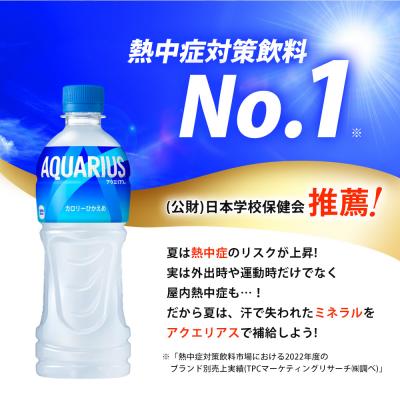 ふるさと納税 三原市 【3ヵ月定期便】アクエリアス 500mlPET　24本セット[014-017] |  | 01