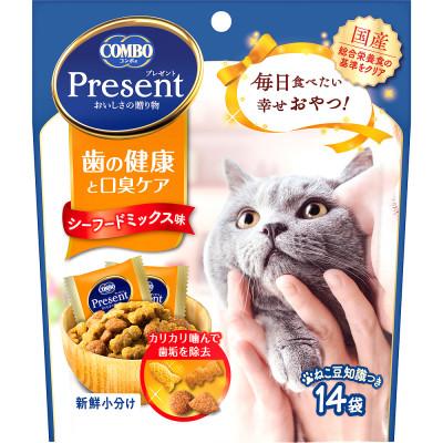 ふるさと納税 袋井市 【キャットフード】日本ペットフード　コンボプレゼント　猫おやつ　歯の健康と口臭ケア　42g×30袋