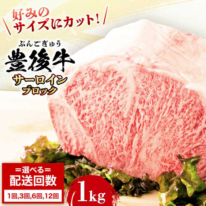 【ふるさと納税】【選べる回数】【厳選部位】おおいた豊後牛 サーロイン ブロック 1kg サーロイン ローストビーフ ブロック ロースト お肉 牛肉 おおいた豊後牛 おおいた 豊後牛 日田市 / 株式会社MEAT PLUS[AREI023,AREI104-106]
