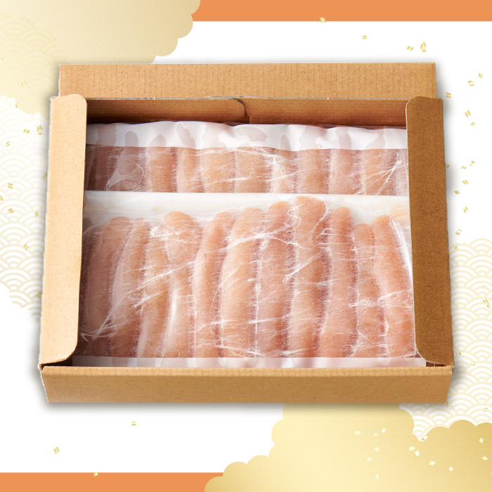 2K1-S やまや【訳あり】熟成無着色明太子　徳用冷凍 1kg（500g×2）