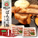 【ふるさと納税】ブランド豚「ばんぶぅ」小分け ロース焼肉用 1kg 2kg 4kg 冷凍便 1キロ 豚肉 豚ロース 豚ローススライス肉 焼き肉用 やき肉用 やきにく用 ヤキニク用 薄切り肉 うす切り肉 ぶた肉 ポーク ブタ肉 国産 茨城県産 ギフト プレゼント お祝い