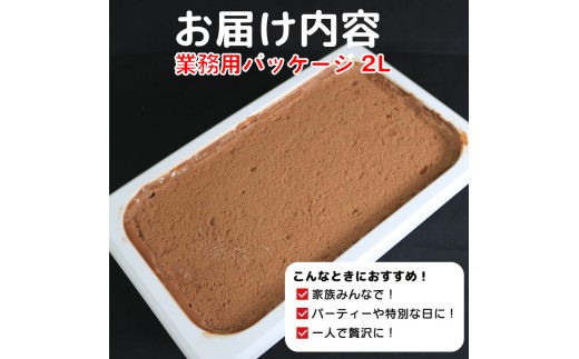 ジェラート 業務用 2L プレミアムチョコレート アイス アイスクリーム ジェラート デザート チョコレートアイス 国産 牛乳 ミルク クリーム スイーツ 菓子 洋菓子 おやつ パーティー ギフト 徳島県 吉野川市