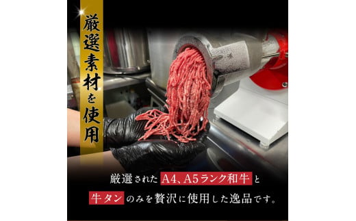 味園特選ハンバーグセット180g×5個　国産黒毛和牛　牛タン　高級ギフト／焼肉ホルモン味園　奈良県　葛城市【ajen001】_イメージ3
