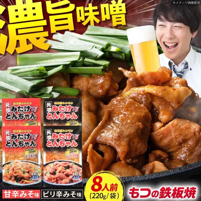 岐阜県産豚もつの鉄板焼き「元祖みたけとんちゃん」2種セット（8人前）[AVAA043]ホルモン セット