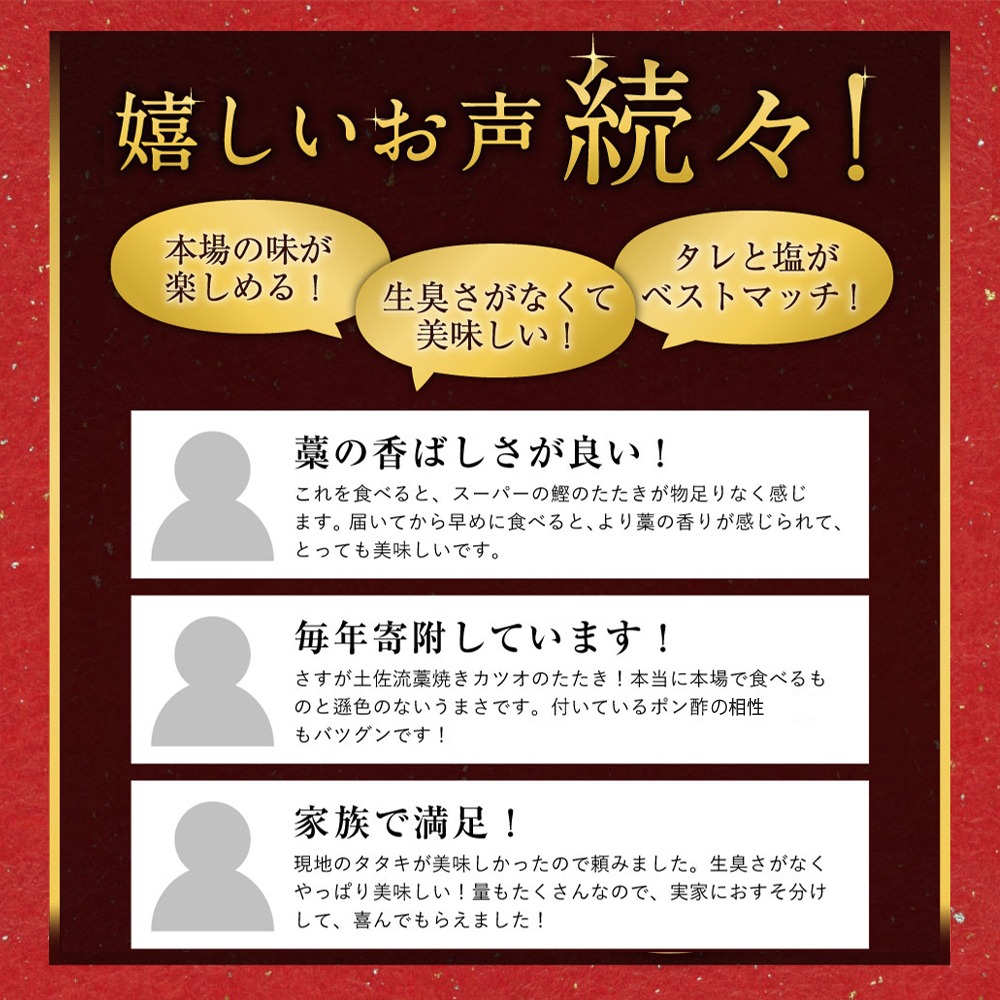 【室戸市】 わら焼きかつお4節 塩タレ2種セット