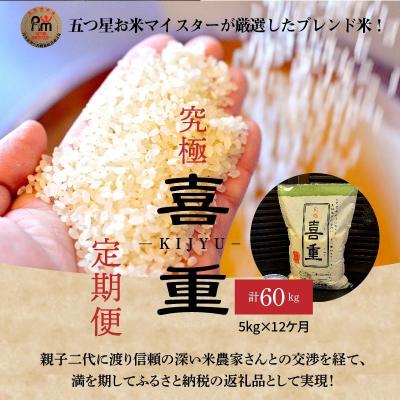 ふるさと納税 碧南市 【お米マイスター】究極　喜重ーKIJYUー　定期便(5kg×12回)　H056-133 |  | 01