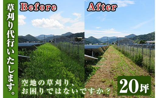 空地の草刈り代行サービス 20坪単位【ひなた】【B-413H】