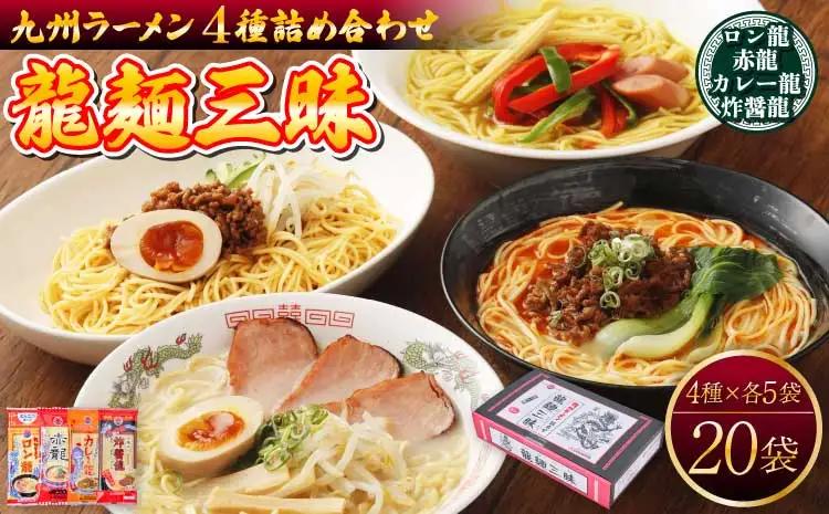 ラーメン 【 テレビ・YouTubeで紹介 マツコ・さまぁ～ず絶賛 赤龍 】九州ラーメン詰合せ　龍麺三昧(4種×5本)※計20食セット