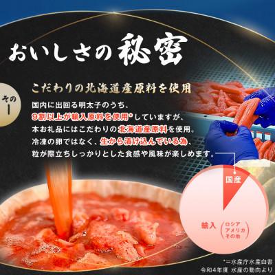 ふるさと納税 八雲町 【訳あり】安心の北海道産うすいろ明太子(特A切)1.8kg(300g×6パック)小分け |  | 02