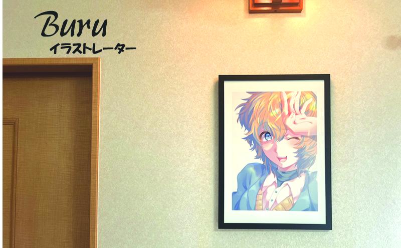 イラストレーター Buru 「初夏」 サイン入り複製原画（アート 作品 インテリア 原画 数量限定） 050F121