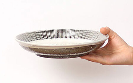 【波佐見焼 マルヒロ】BARBAR サビ十草 中皿・大皿ペアセット（4点）[EB212]