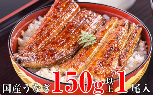 1002.国産うなぎ蒲焼き大サイズ150g1本セット(A1002-2)