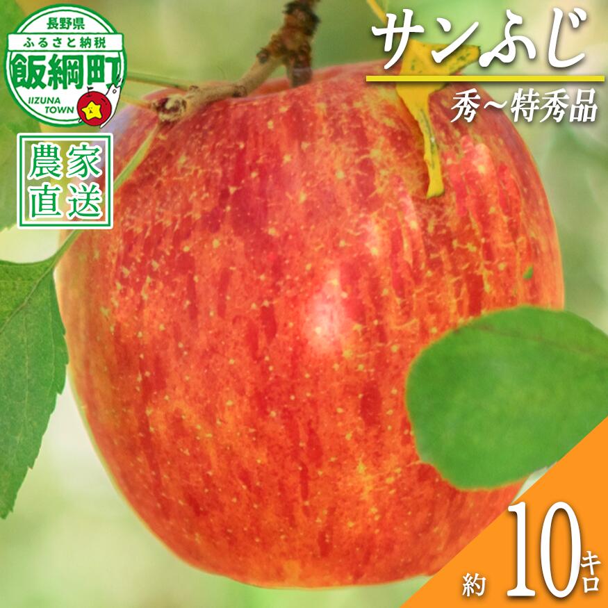【ふるさと納税】 りんご サンふじ 秀 〜 特秀 10kg 渡辺農園 令和8年度収穫分 エコファーマー認定 減農薬栽培 長野県 飯綱町 〔 信州 果物 フルーツ リンゴ 林檎 長野 予約 農家直送 〕発送時期：2026年12月上旬〜2027年1月中旬{***}