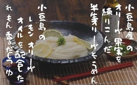 【 小豆島 】オリーヴの森 半生オリーヴそうめんと瀬戸内レモン香る 贅沢だしつゆセット 半生 そうめん 素麺 麺 麺類 レモン 檸檬 爽やか オリーブ だしつゆ ヘルシー 健康 国産 香川 香川県 土