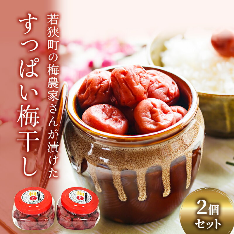 【ふるさと納税】梅干し 甘くない梅干し 合計800g 2つ セット 紅さし梅 紅映梅 すっぱい梅干し 昔ながらの梅干し 塩とシソだけで漬けた 塩分17% 若狭の梅 無地の段ボール 福井県若狭町
