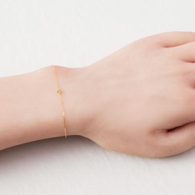 ふるさと納税 大津市 【K10 シトリンブレスレット】11月誕生石 毎日輝く 天然石ジュエリー 10金 イエローゴールド |  | 01