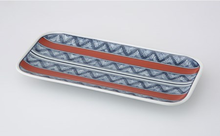 【波佐見焼】染錦文様 長角皿揃 角皿 5点セット 食器 皿 【西海陶器】 1 20638 [OA241]  波佐見焼