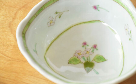 【波佐見焼】小花紋 三角深鉢 2点セット【藍水】[GB53]