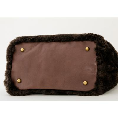 ふるさと納税 羽曳野市 La joie ムートンボストンバッグ コーヒー |  | 02