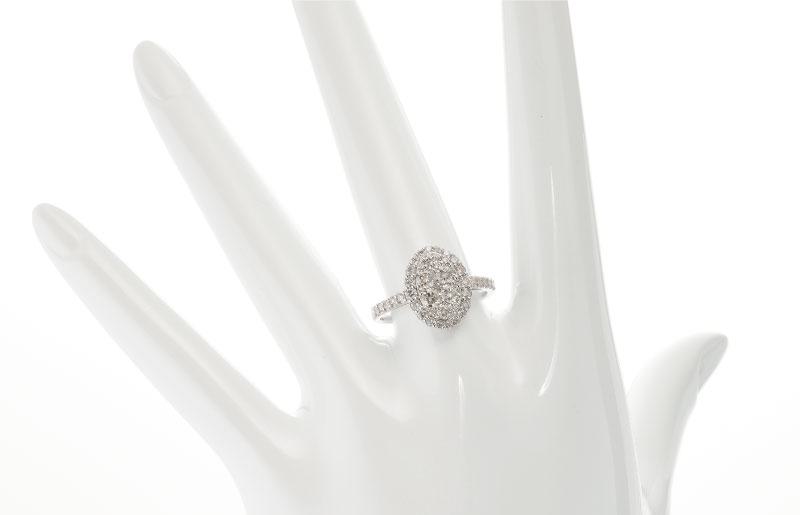 ARC-EN-CIEL プラチナ ダイヤリング（計 1.0ct）【鑑別書付き ジュエリー プレゼント ギフト ファッション アクセサリー 贈り物 贈答 お祝い 記念日】 J003-1