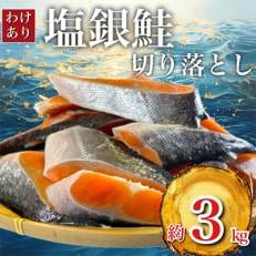 【訳あり】人気の海鮮お礼品 チリ産 定塩 塩銀鮭切り落とし(端材)約3kg