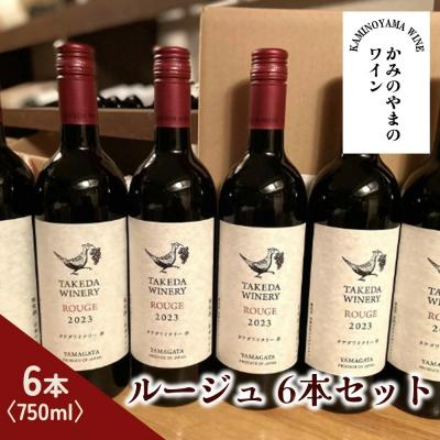 ふるさと納税 上山市 【タケダワイナリー】ルージュ　6本セット　0147-2601