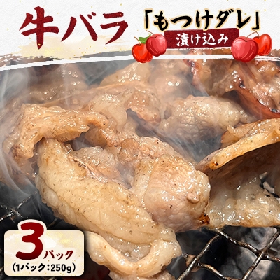 
                  牛バラの「もつけダレ」漬け込み(250g×3)【1187284】
                